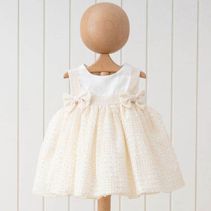 Robe bébé écrue brodée