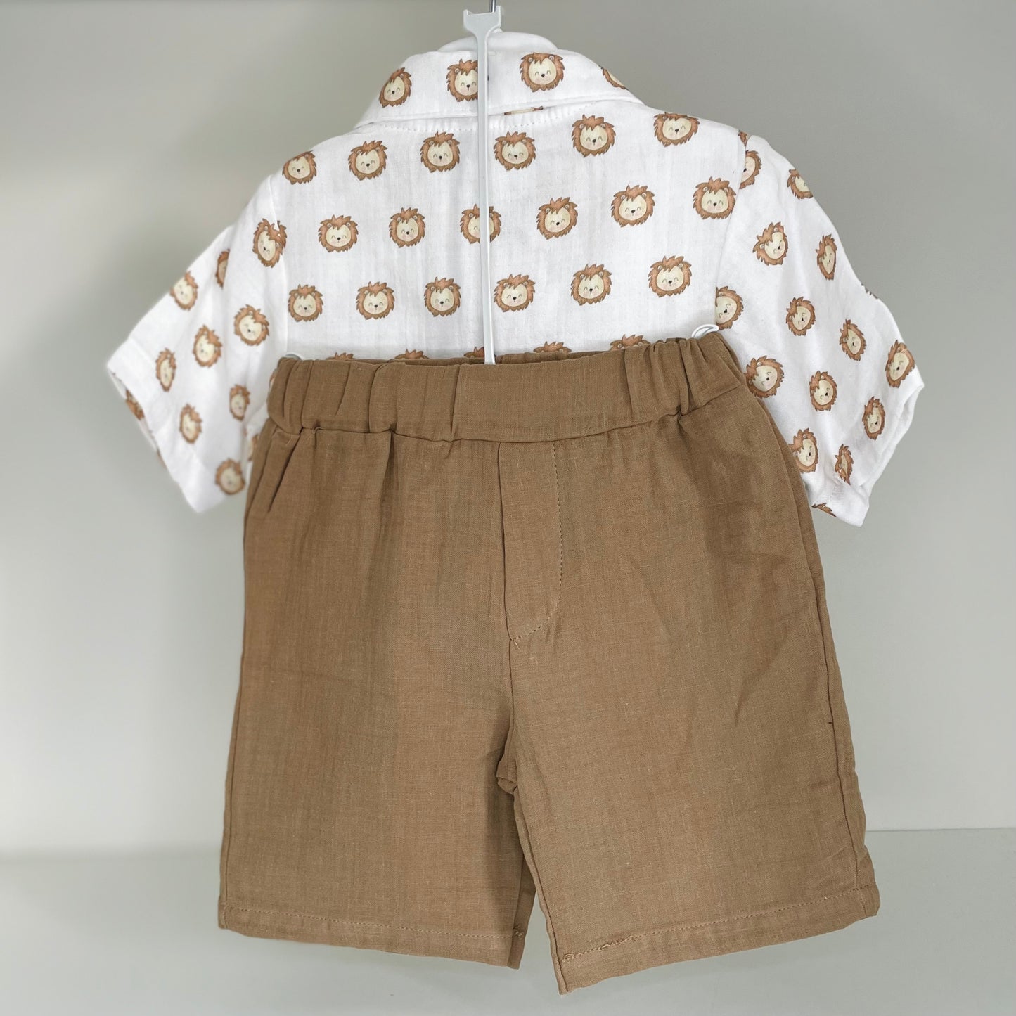 Ensemble costume 3 pièces bébé garçon lion