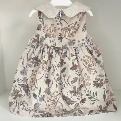 Robe bébé coton naturel imprimé fleurs