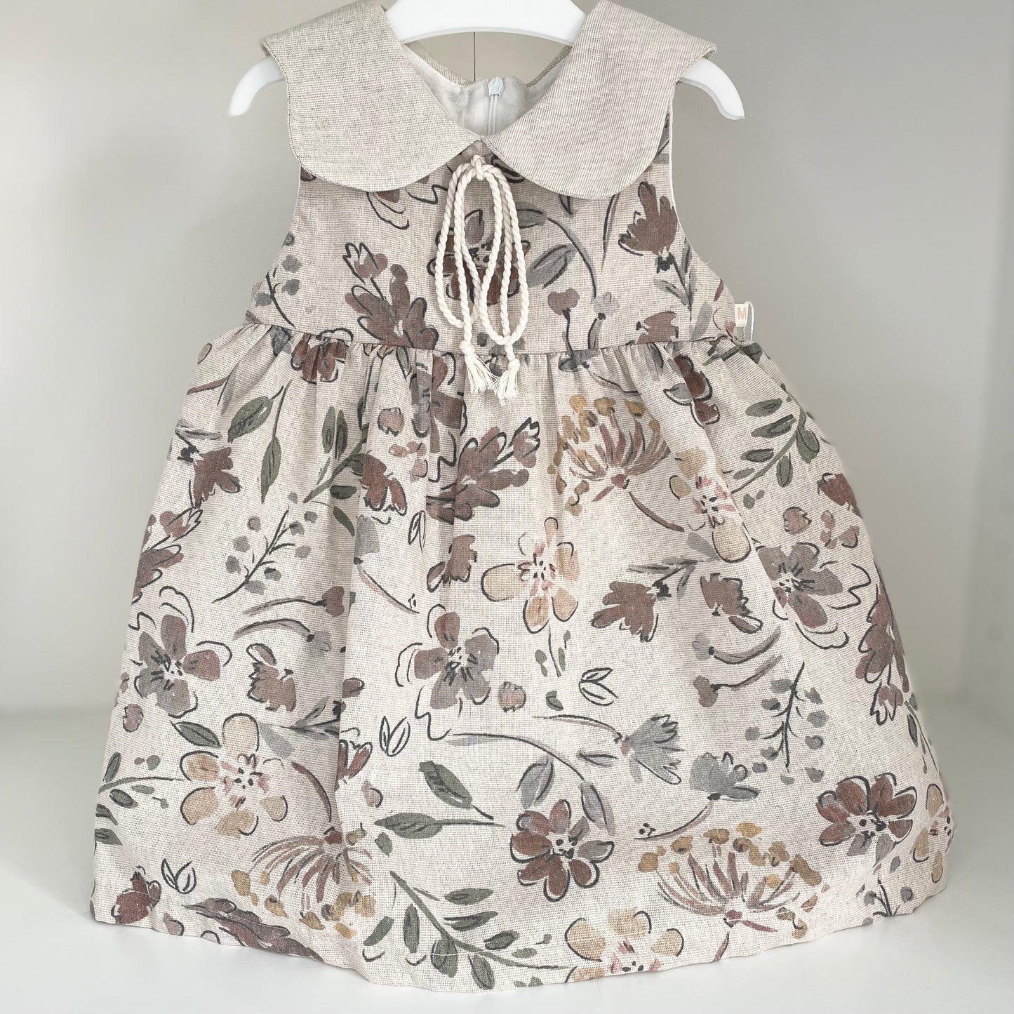 Robe bébé coton naturel imprimé fleurs