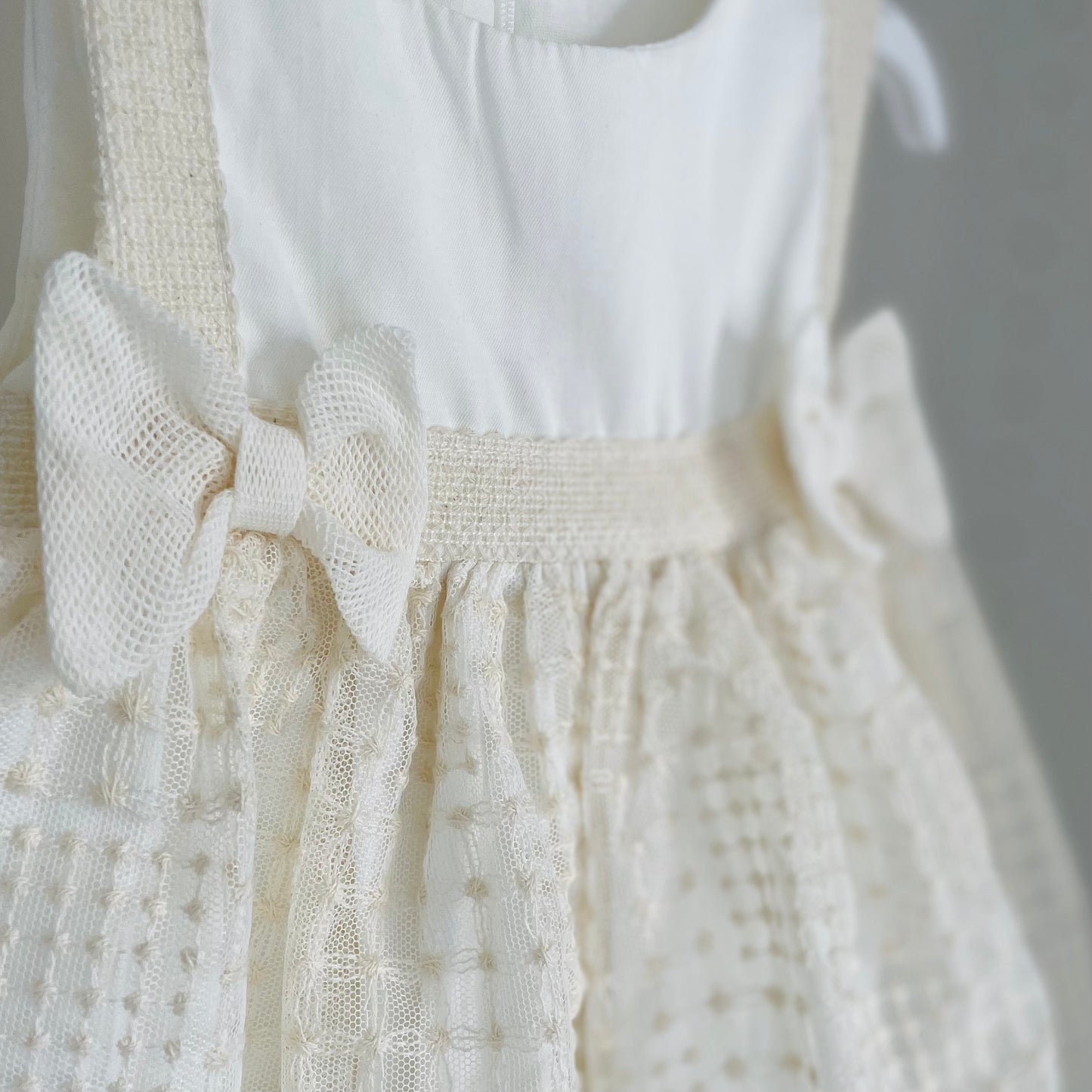 Robe bébé écrue brodée