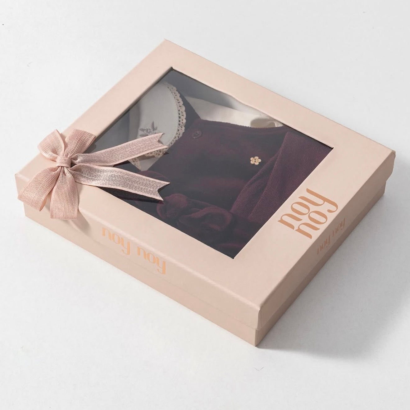 Coffret cadeau fille 4 pièces coton – Salopette, pull, bandeau, collant