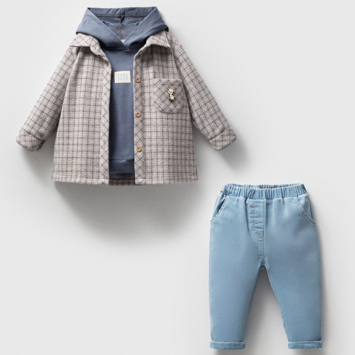 Ensemble bébé unisexe 3 pièces – sweat, veste et pantalon