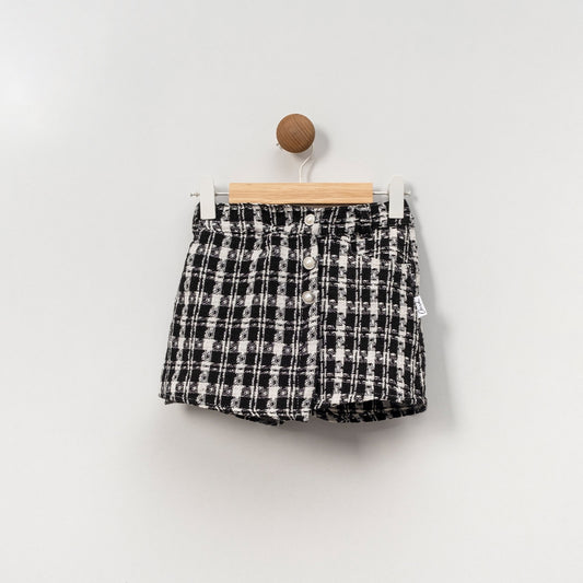 Jupe-short fille à carreaux – Style écolière