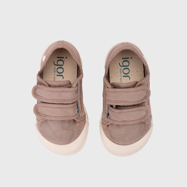 Baskets barefoot LONA V. en toile à scratchs Igor – Chaussures enfant