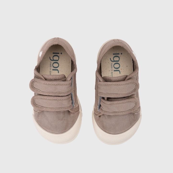 Baskets barefoot enfant IGOR Lona V – couleur Cacao – vue de dessus