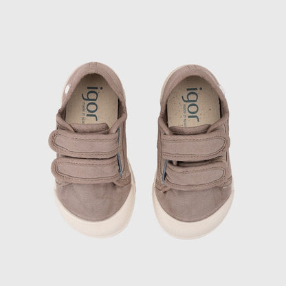 Baskets barefoot enfant IGOR Lona V – couleur Cacao – vue de dessus