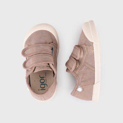 Baskets barefoot enfant IGOR Lona V – couleur Cacao – vue de dessus