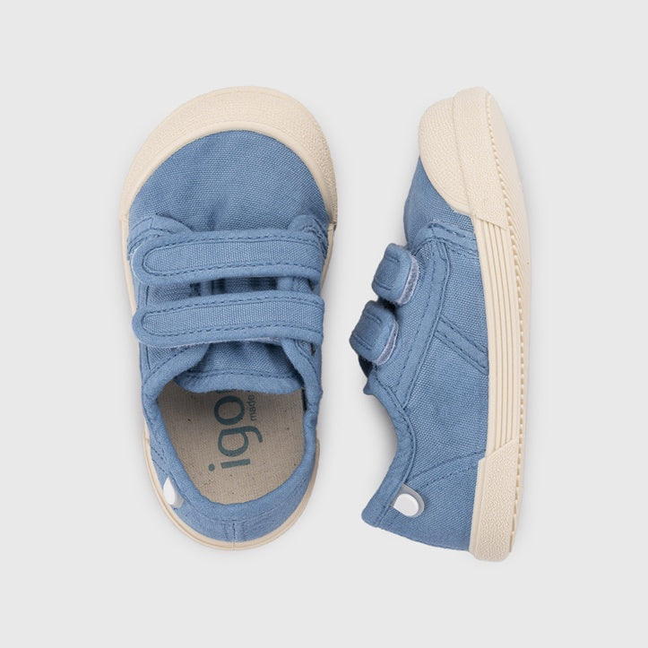 Baskets barefoot enfant IGOR Lona V – couleur Jeans – vue de dessus