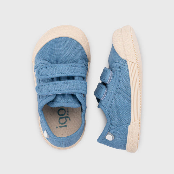 Baskets barefoot enfant IGOR Lona V – couleur Jeans – vue de dessus