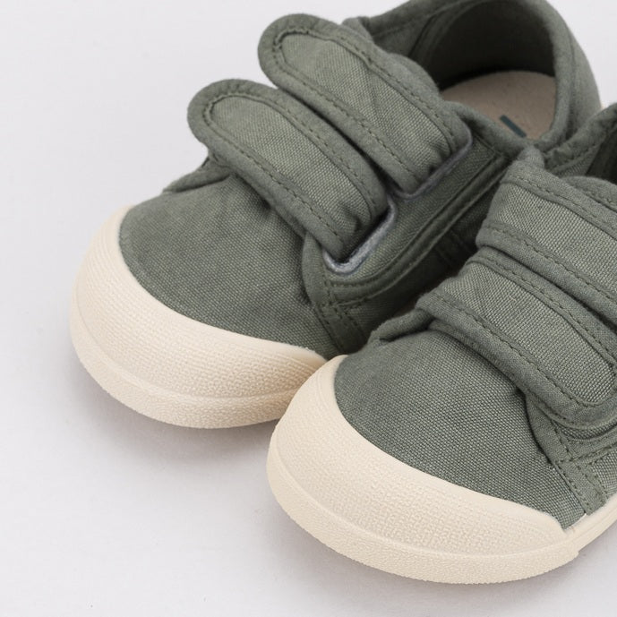 Baskets barefoot enfant IGOR Lona V – couleur Kaki – détail avant
