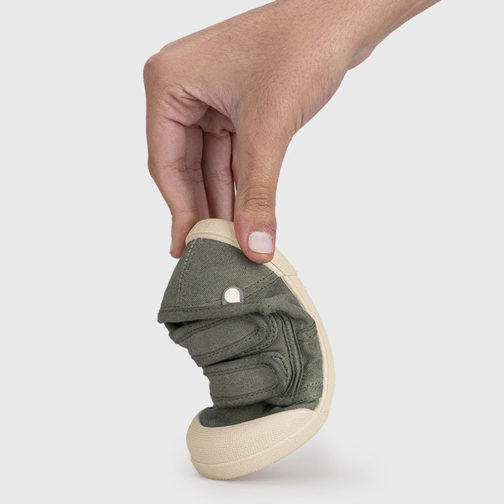 Baskets barefoot enfant IGOR Lona V – couleur Kaki – flexibilité verticale