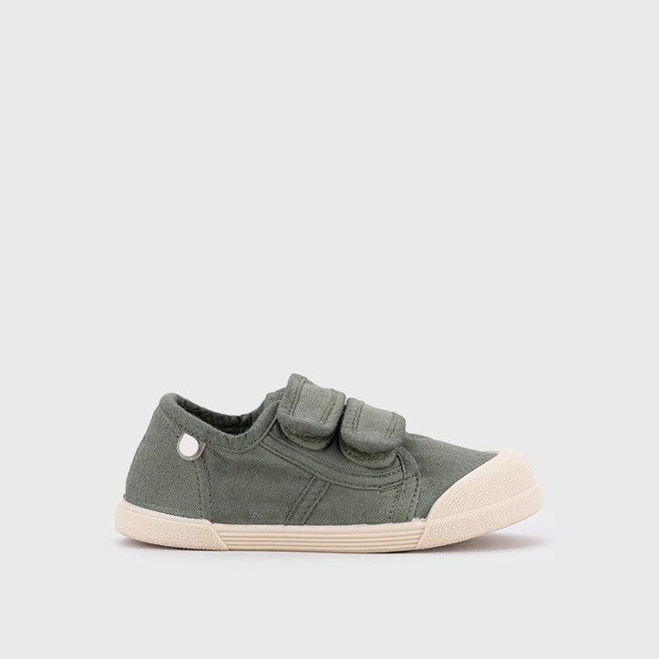 Baskets barefoot enfant IGOR Lona V – couleur Kaki – vue de profil