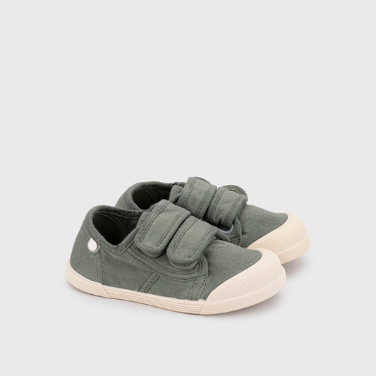 Baskets barefoot enfant IGOR Lona V – couleur Kaki – vue de trois quarts