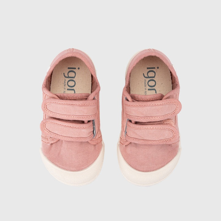 Baskets barefoot enfant IGOR Lona V – couleur Nuevo Rosa – vue de dessus