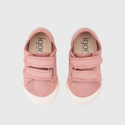 Baskets barefoot enfant IGOR Lona V – couleur Nuevo Rosa – vue de dessus