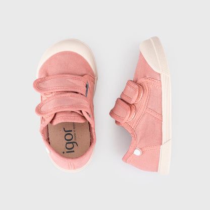 Baskets barefoot enfant IGOR Lona V – couleur Nuevo Rosa – vue de dessus