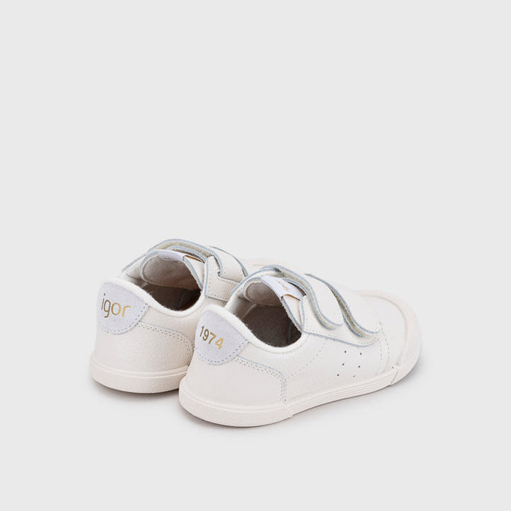 Baskets barefoot enfant IGOR Tennis blanco – vue arrière