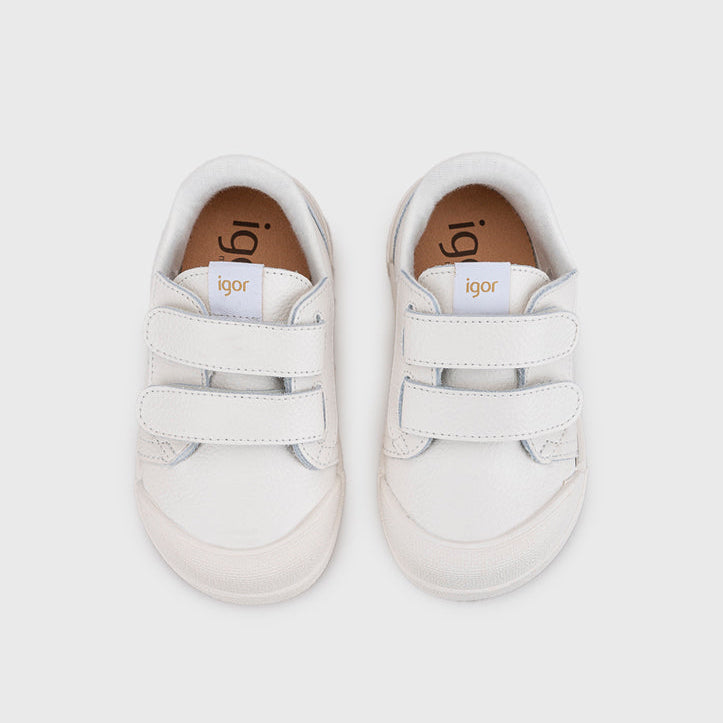 Baskets barefoot enfant IGOR Tennis blanco – vue du dessus