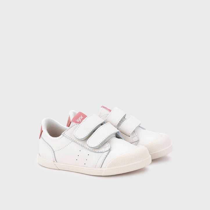 Baskets barefoot enfant IGOR Tennis rosa – vue trois-quarts