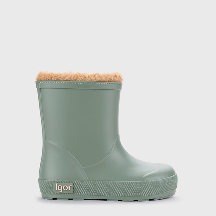 Bottes de pluie fourrées barefoot enfant IGOR Yogi Borreguito – couleur YOGI Verde – vue 2