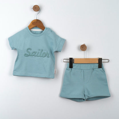 Ensemble été 2 pièces bébé garçon Sailor bleu