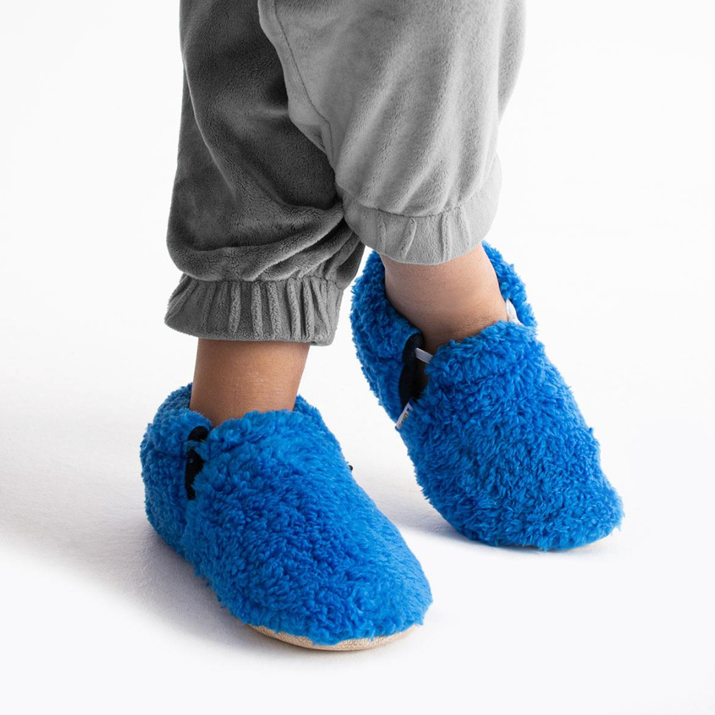 Chaussons physiologiques enfant Fluffy – couleur fluffy bleu élastique – vue 2