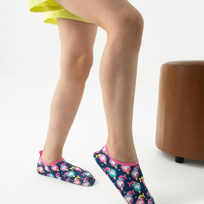 Chaussons de piscine enfant – motif sirène – vue portée