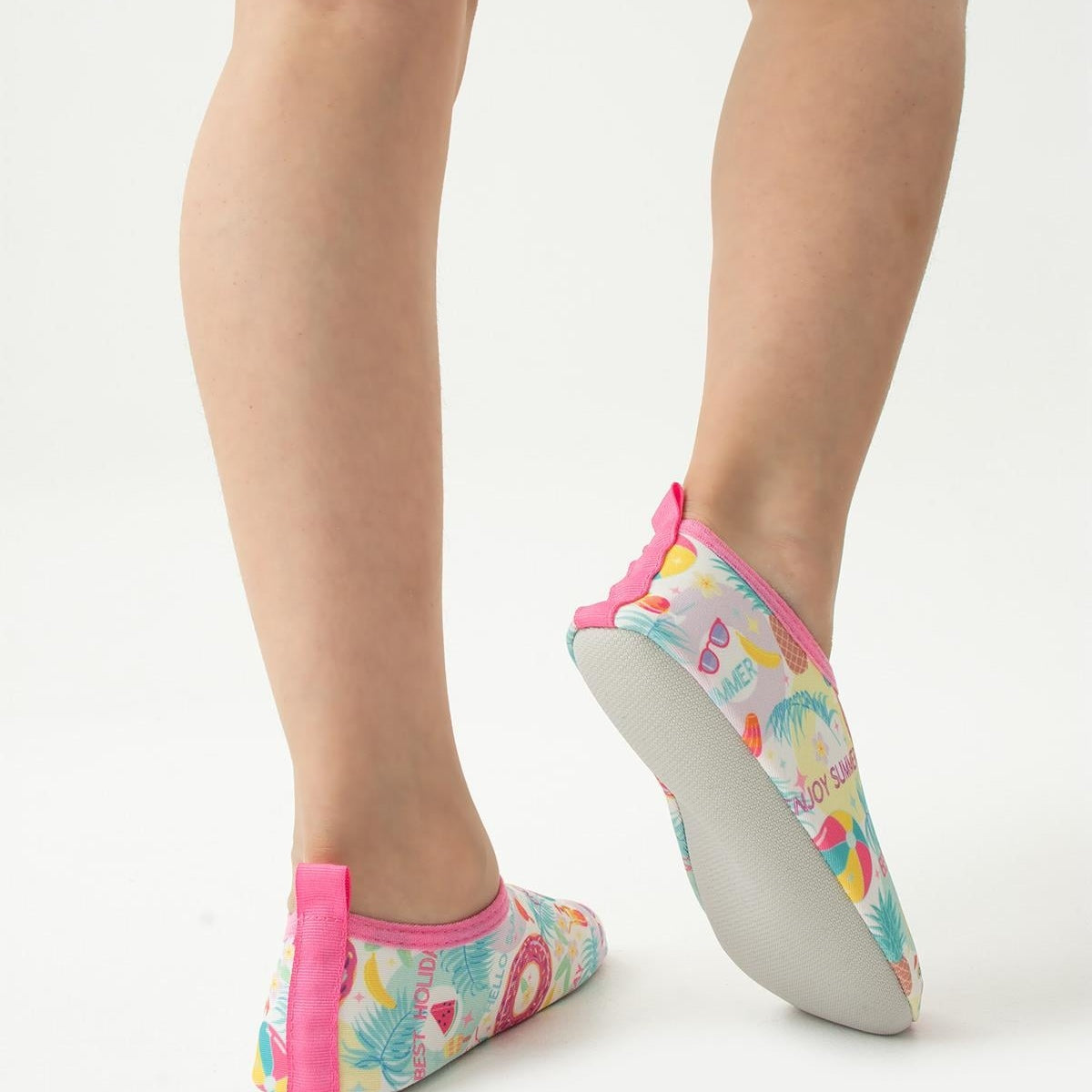 Chaussons de piscine enfant – motif summer – vue de la semelle
