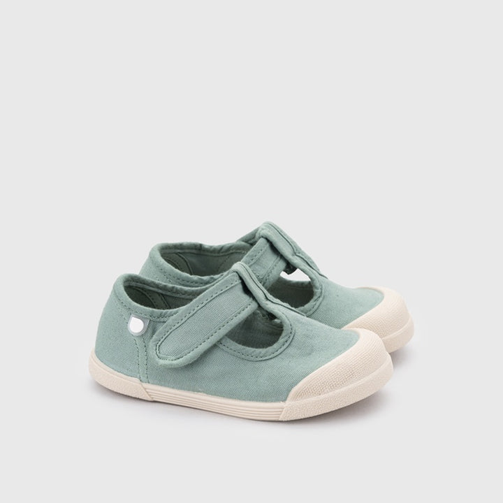 IGOR Lona Pepito Chaussures barefoot enfant en toile – Semelle souple zéro drop, respirantes, fermeture velcro