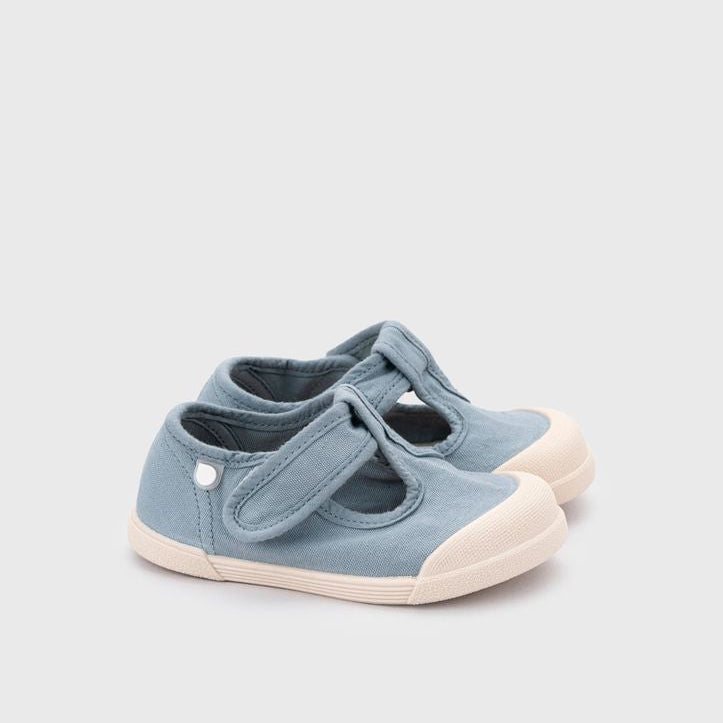 Chaussures barefoot enfant IGOR Lona Pepito – Toile – couleur Oceano – vue 1