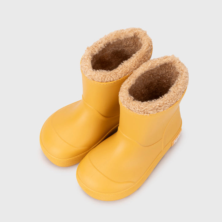 Bottes de pluie fourrées barefoot enfant IGOR Yogi Borreguito Amarillo – vue du dessus