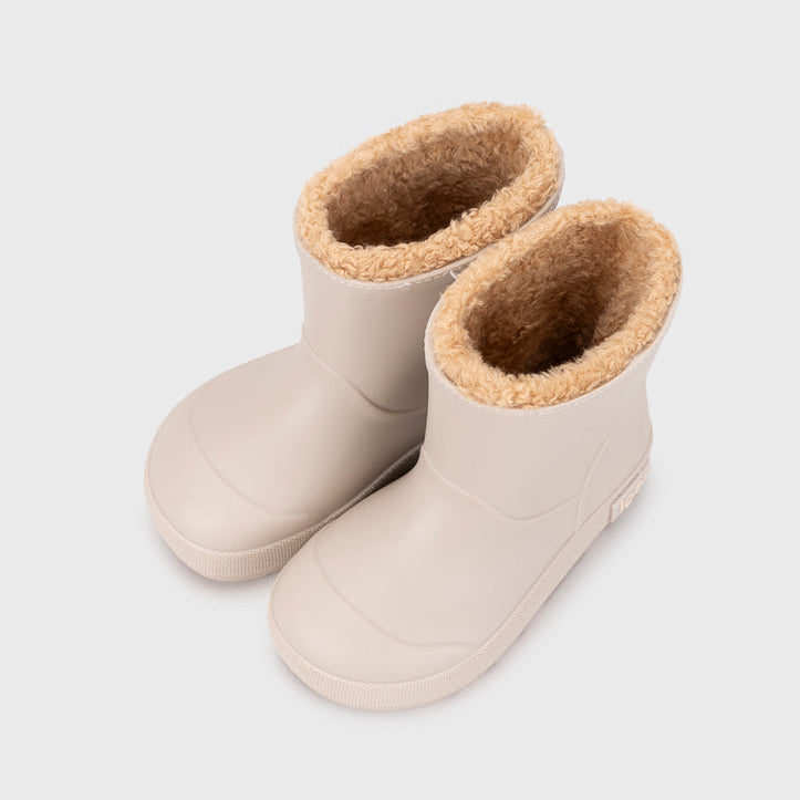 Bottes de pluie fourrées barefoot enfant IGOR Yogi Borreguito Beige – vue du dessus