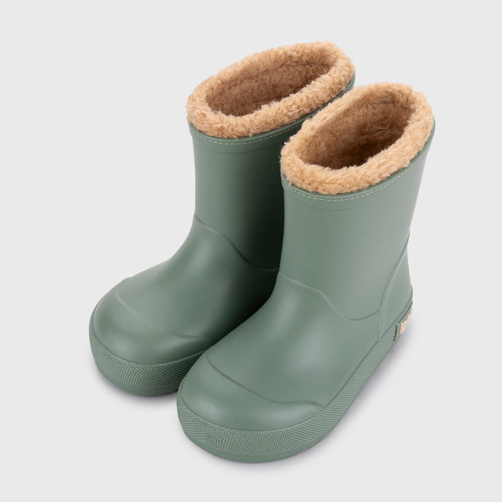 Bottes de pluie fourrées barefoot enfant IGOR Yogi Borreguito Verde – vue du dessus