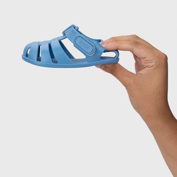 Sandales IGOR Nemo enfant antidérapantes barefoot – Plage & piscine à scratch