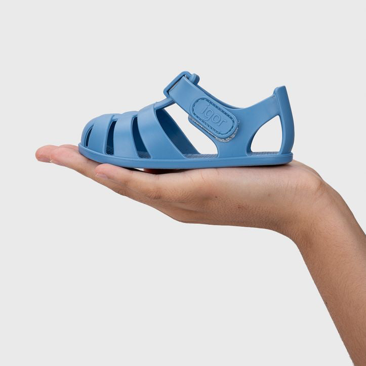 Sandales IGOR Nemo enfant antidérapantes barefoot – Plage & piscine à scratch
