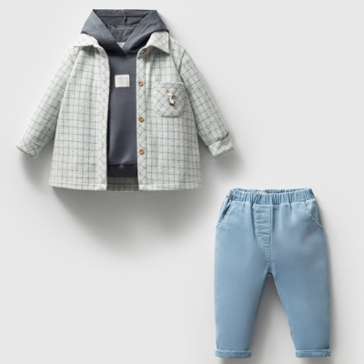 Ensemble bébé unisexe 3 pièces – sweat, veste et pantalon