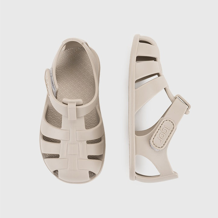 IGOR Nemo Sandales barefoot enfant – Semelle souple, résistantes à l’eau, velcro, plage et piscine